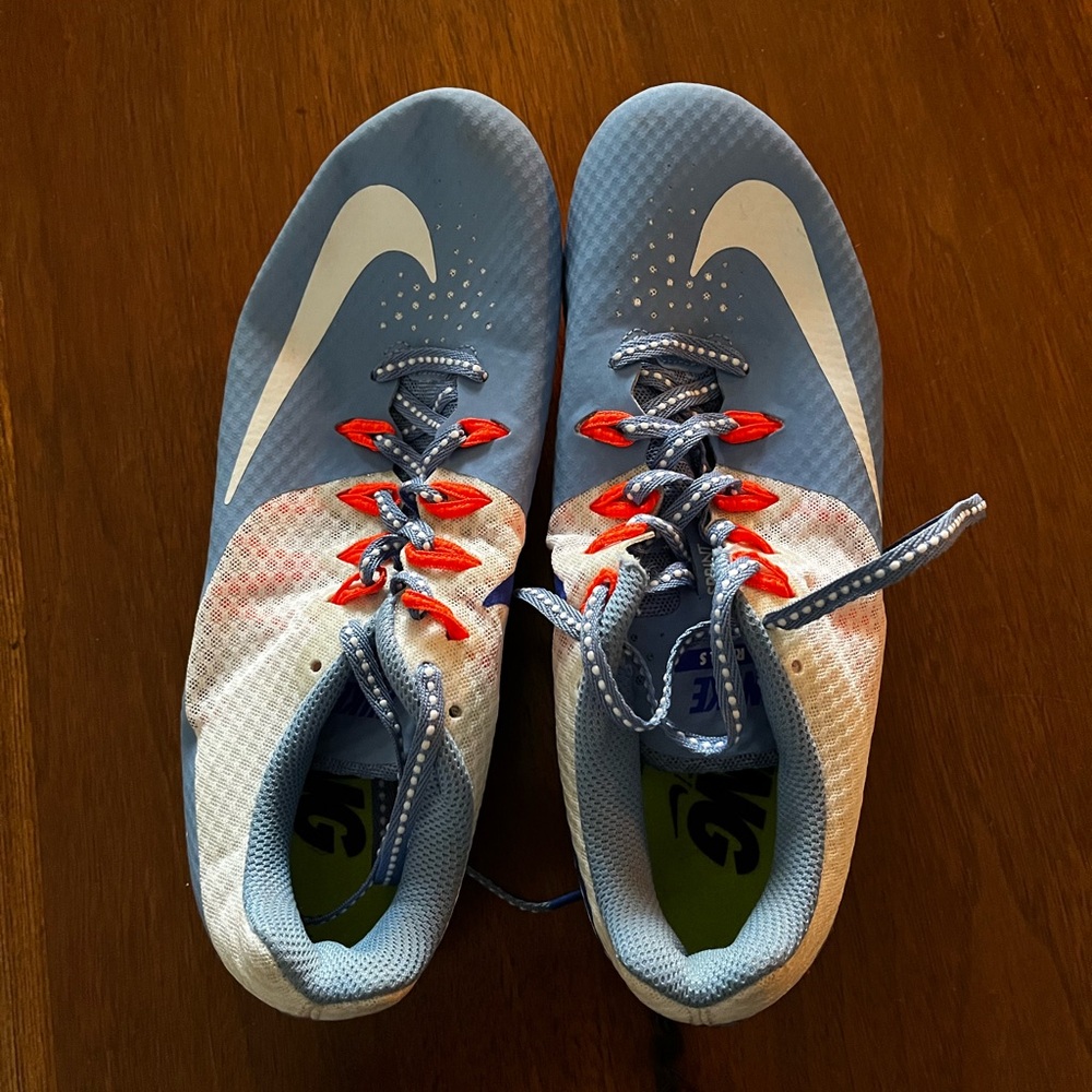 Nike Kids Blue and White Sneakers with Red Accents